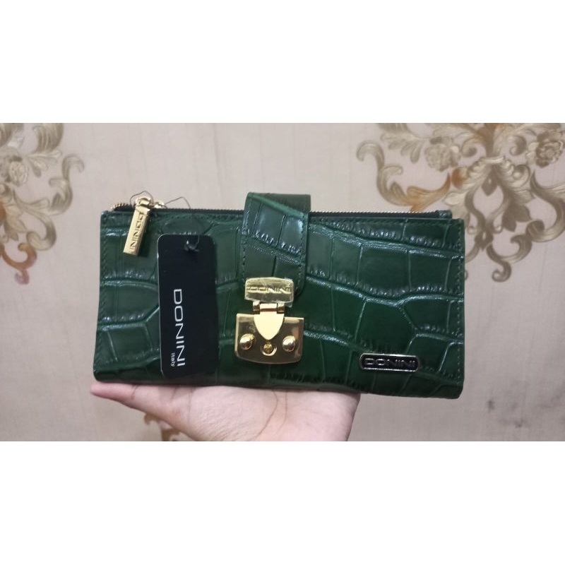 Donini Wallet green croco