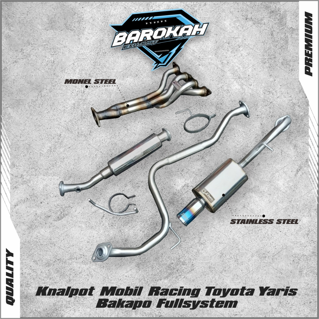 Knalpot Mobil Racing Toyota Yaris Bakapo Fullsystem