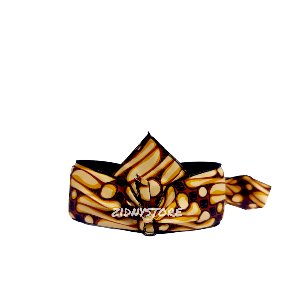 Iket Sunda- Iket Sunda Iket Batik Iket Totopong  Terbuka Tradisional LERENG KUNING