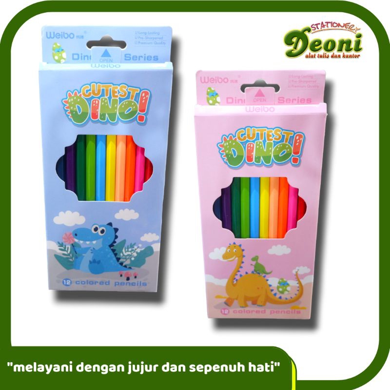 

Pencil Color 12 Warna Set WB - 9072 Dino Series