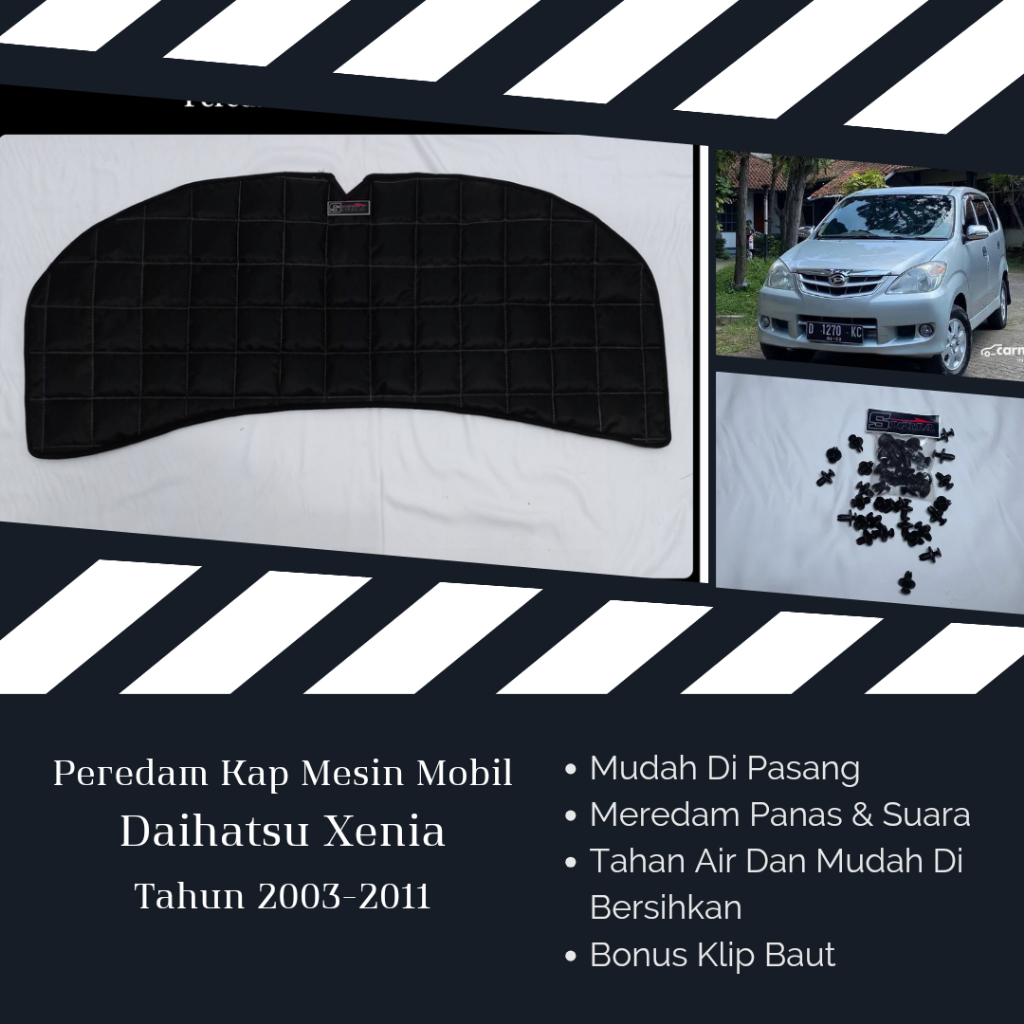 Peredam Panas Dan Suara Kap Mesin Mobil Daihatsu Xenia Tahun 2003 2004 2005 2006 2007 2008 2009 2010