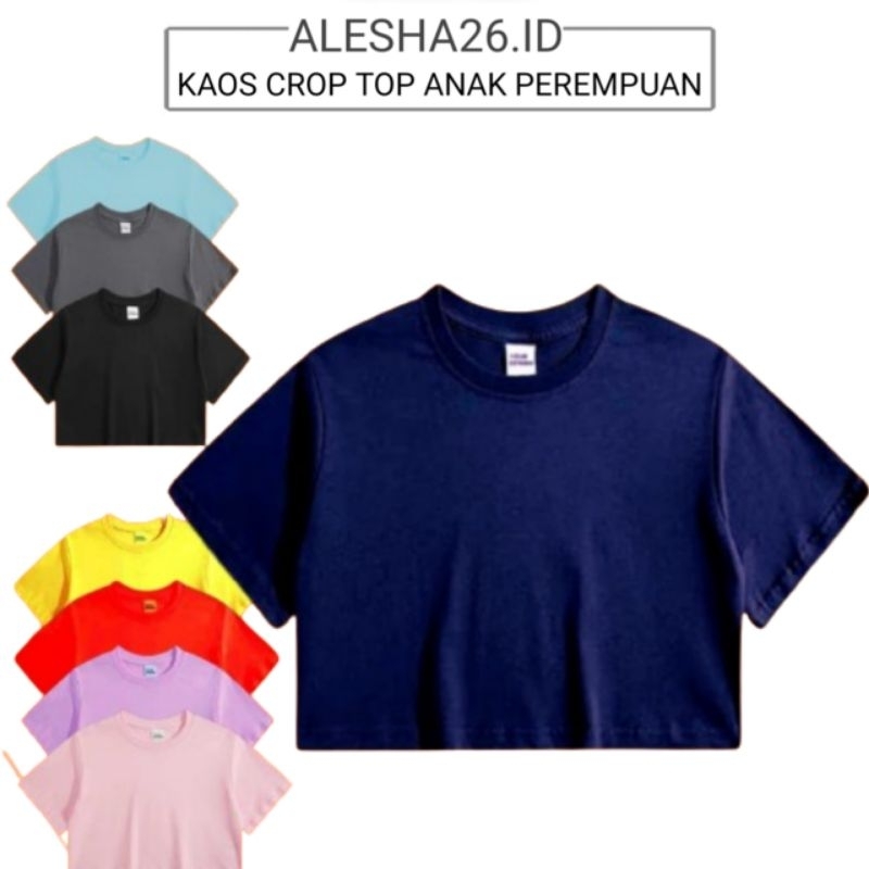 kaos polos anak crop top terbaru combet 30s