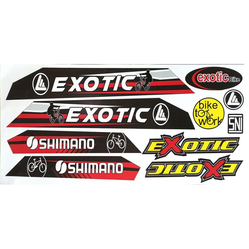 Stiker Stripping Sepeda Custom Exotic