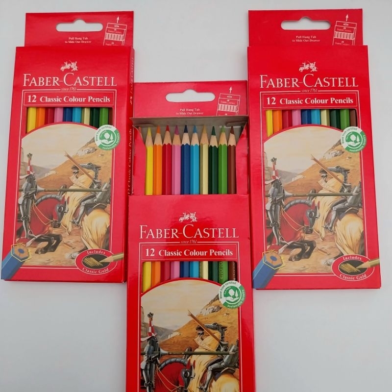 

(1 pcs) Pensil Warna Faber Castell Classic 12warna - Panjang