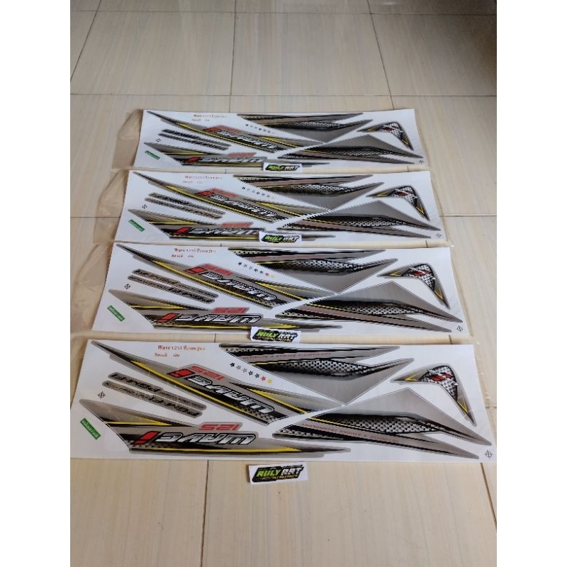 striping wave 125 Supra x 125 silver