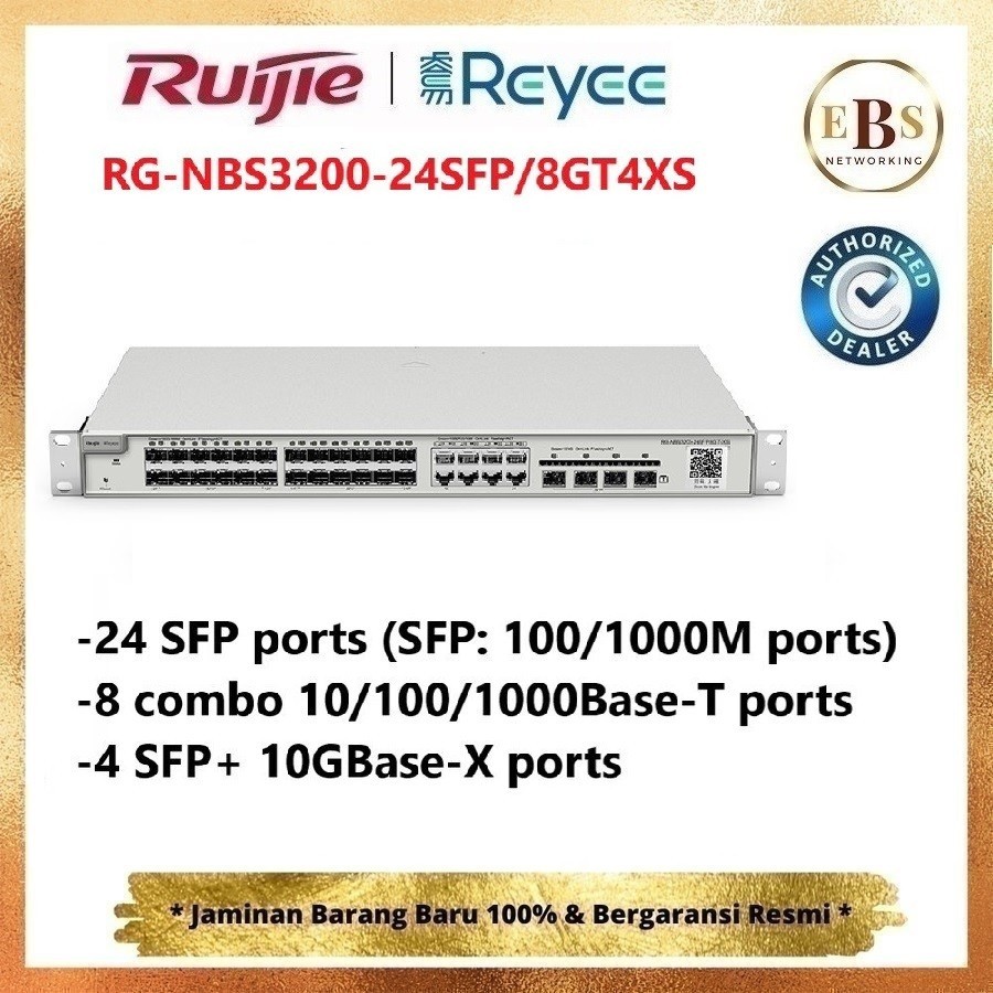 RG-NBS3200-24SFP/8GT4XS 24 SFP Port L2 Managed NBS3200-24SFP