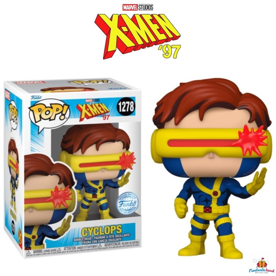 Original Funko POP Marvel X-Men '97 (2023) - Cyclops #1278  Exclusive Special Edition Stickered