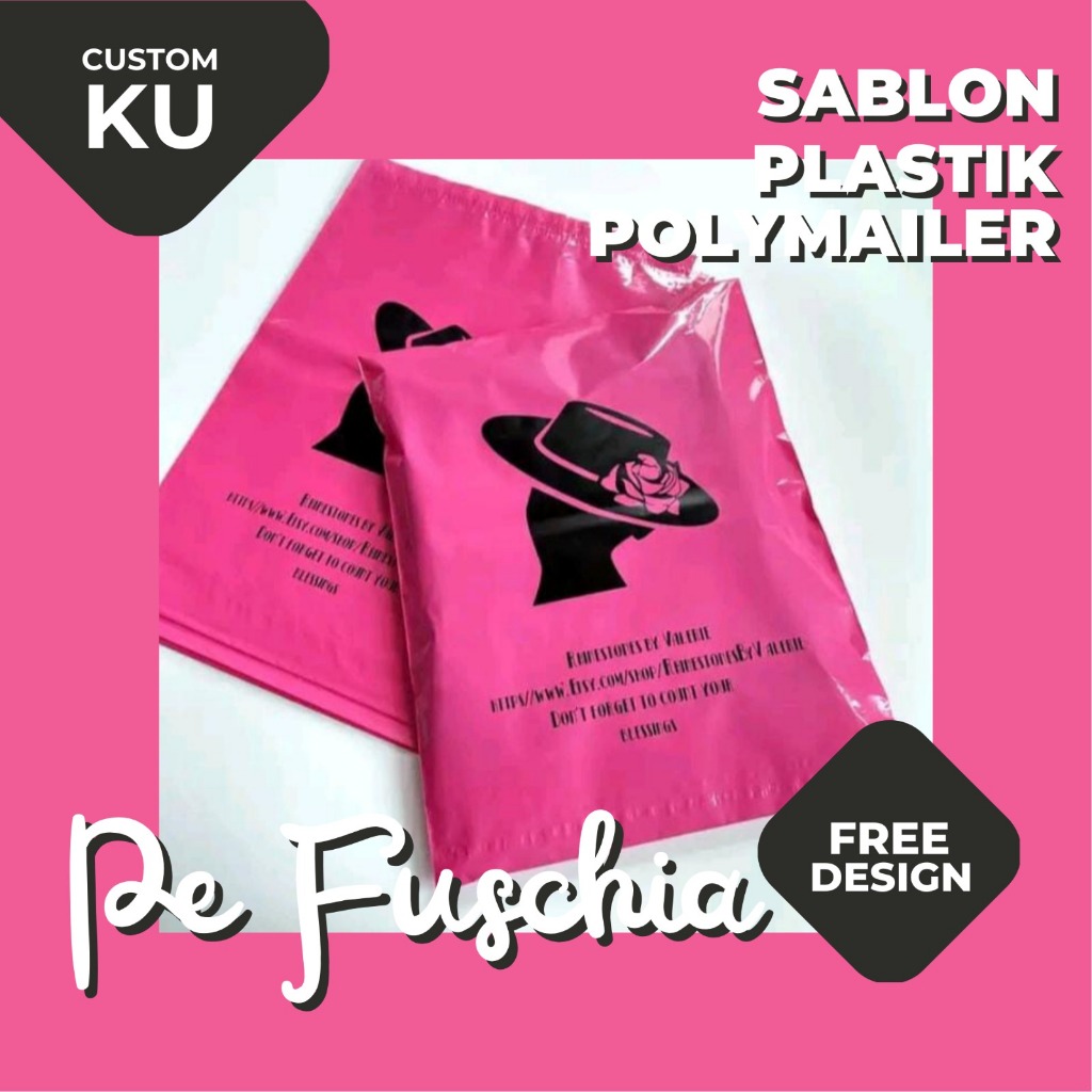

COSTUM SABLON PLASTIK BAJU PE GLOSSY PREMIUM FUSCHIA