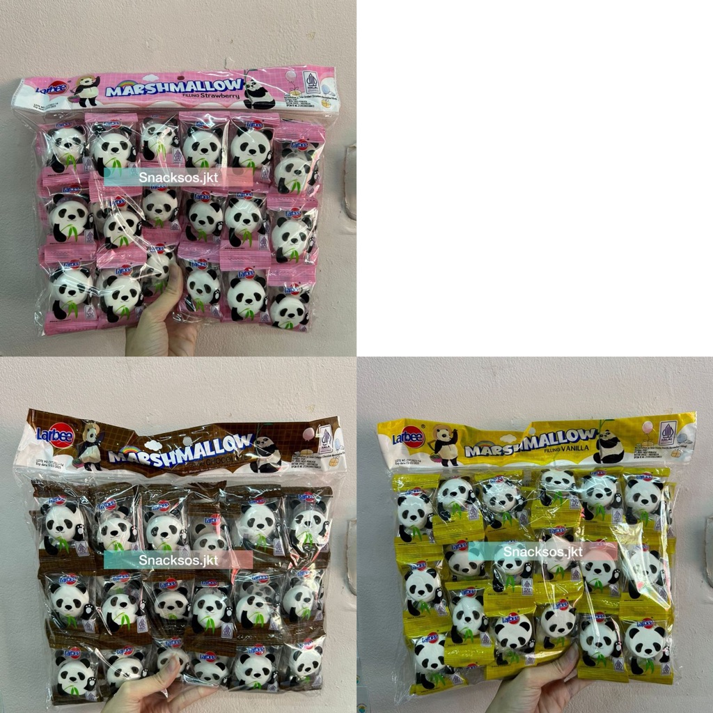 

LARBEE MARSHMALLOW PANDA FILLING VANILLA / STRAWBERRY / CHOCOLATE - MARSHMELLOW