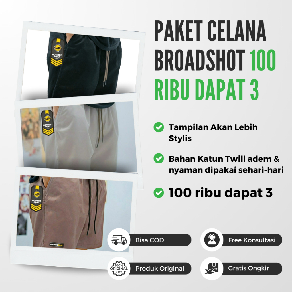 [PROMO COD TERLARIS] COD | CELANA PENDEK PRIA | BROADSHORT | CELANA PENDEK | Celana Pendek Pria Dist