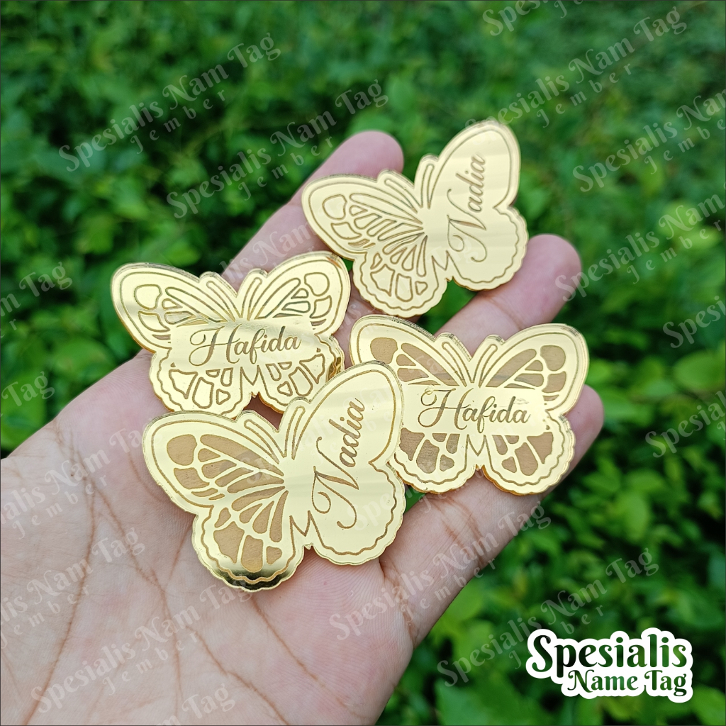 Bros Akrilik PIN BROS KUPU KUPU BROS BUTTERFLY PIN AKRILIK MIRROR AKRILIK BROS NAMA AKRILIK AKRILIK 