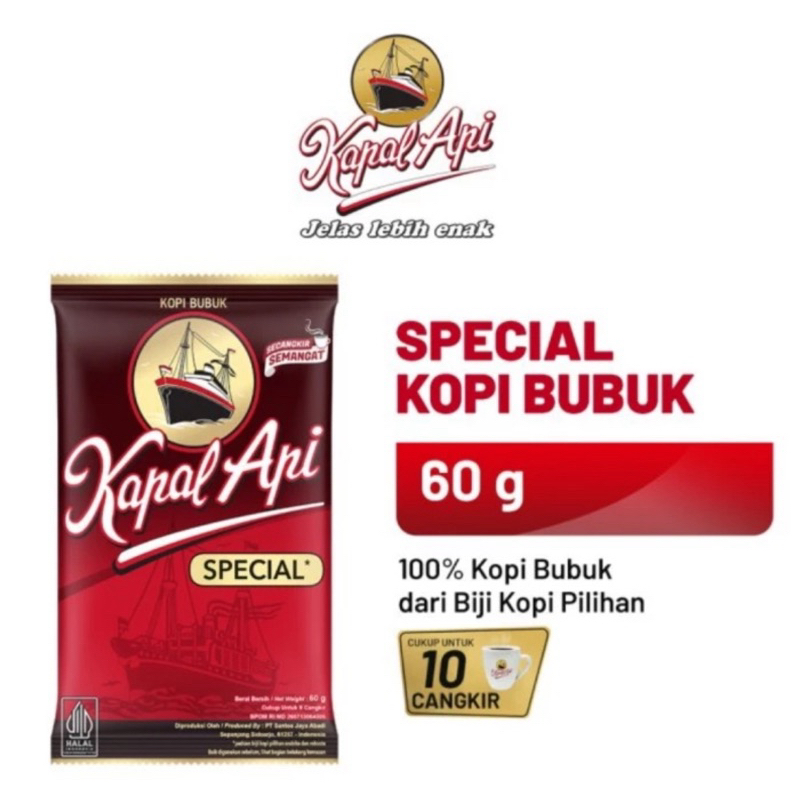 

Kopi kapal api 60 gram 10 sachet