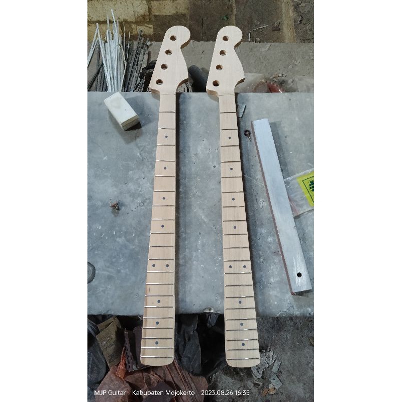 neck jazz Bass 4 string kayu maple