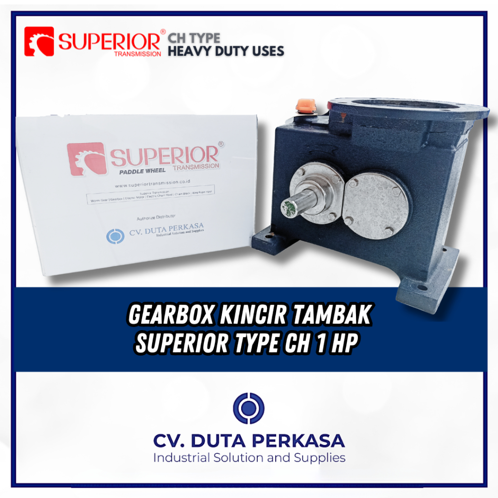 Gearbox Kincir Tambak 1 HP Superior CH Mech Seal Heavy Duty