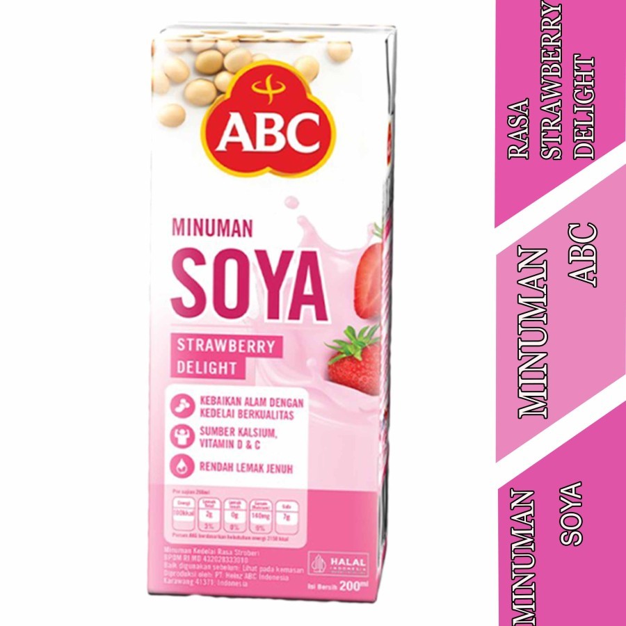 

Rasa Strawberry Delight - Abc Soya - Minuman Sari Kedelai - 200ml