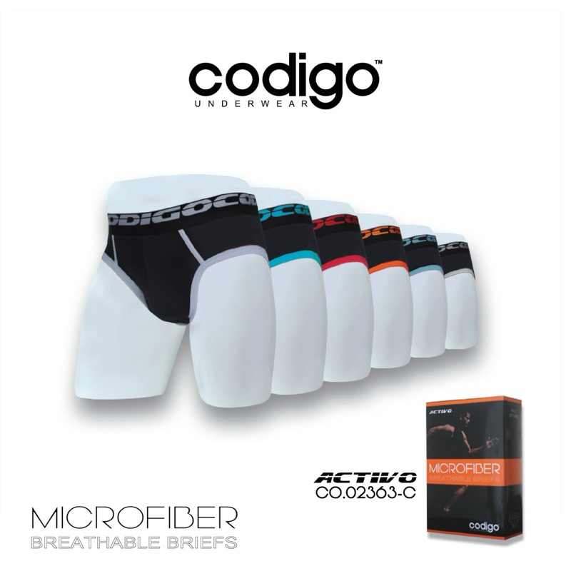 (3pcs) CD boxer dewasa celana dalam segitiga cowok Codigo ACTIVO Microfiber 02363