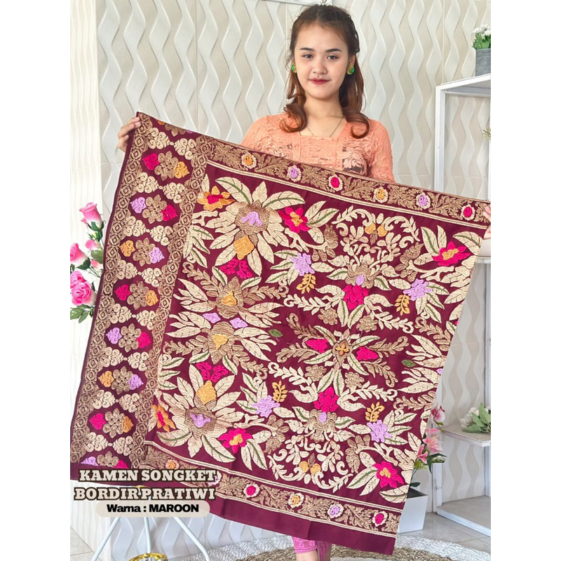 KAMEN SONGKET BORDIR PREMIUM/ ROK LEMBARAN