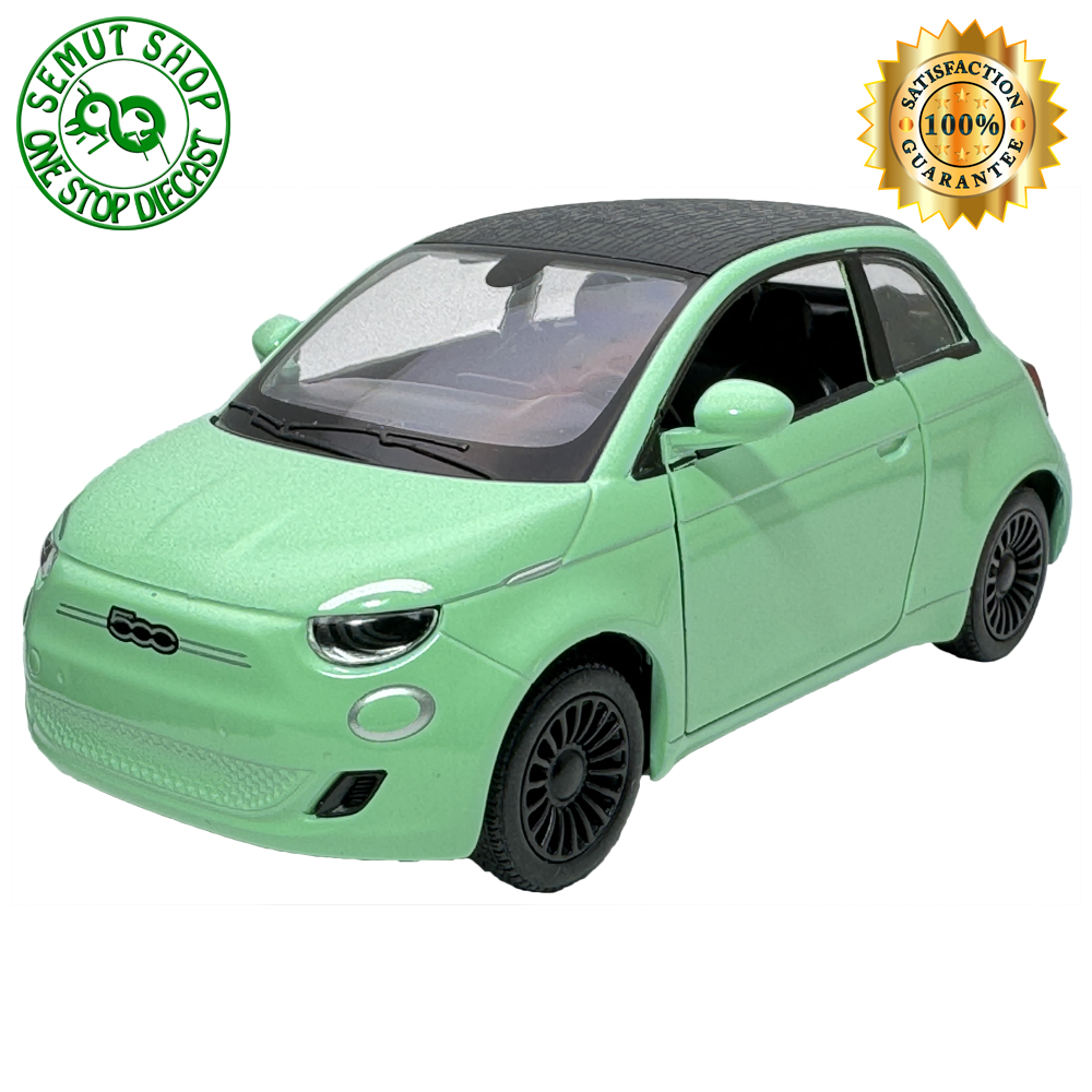 Kinsmart Fiat 500e Pastel Edition Miniatur Mobil Fiat 500e Pastel