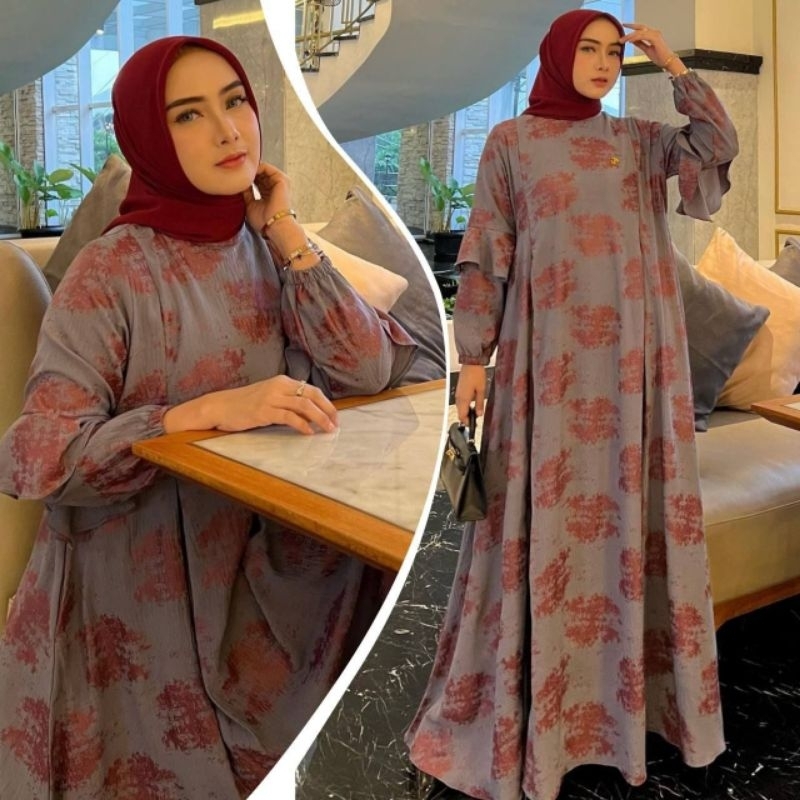 gamis riana dress premium elegan | dress formal non formal