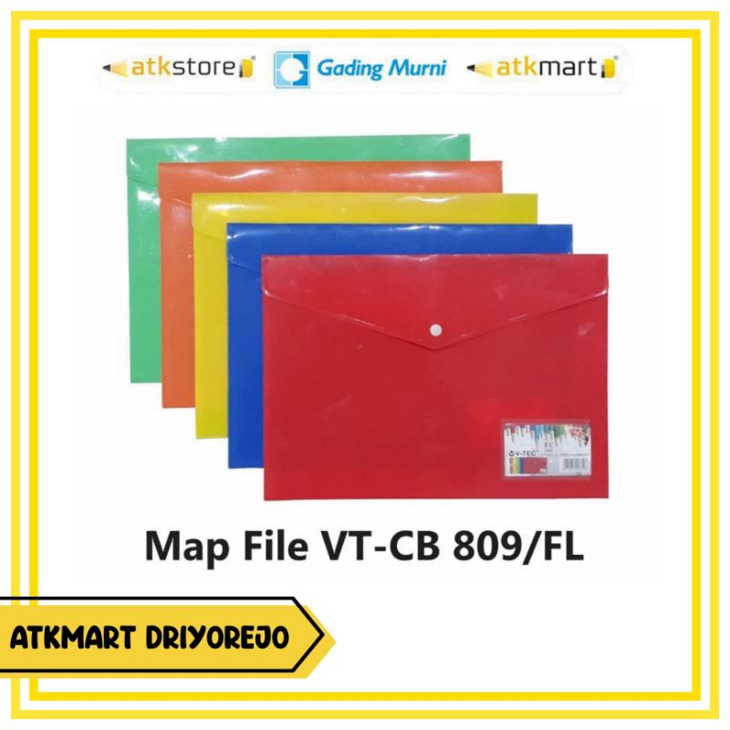 

V-TEC ACTION CASE FOLDER TRANSPARANT VT CB 809 FOLIO F4 - MAP KANCING 1