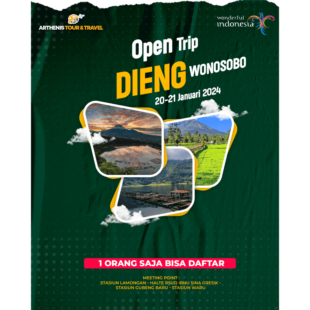 OPEN TRIP DIENG WONOSOBO START SURABAYA 20-21 JANUARI 2024