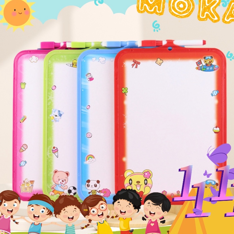 

Ready MOKA WHITEBOARTD MINI PAPAN TULIS ANAK PAPAN TULIS MINI TERMURAH MKS6