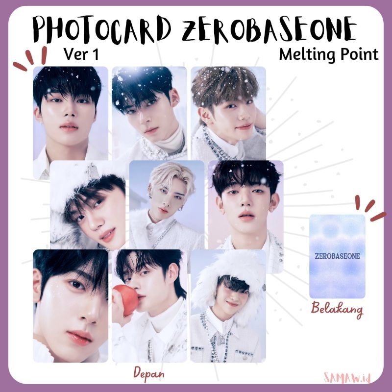 PHOTOCARD ZEROBASEONE | ZB1 | MELTING POINT | CRUSH