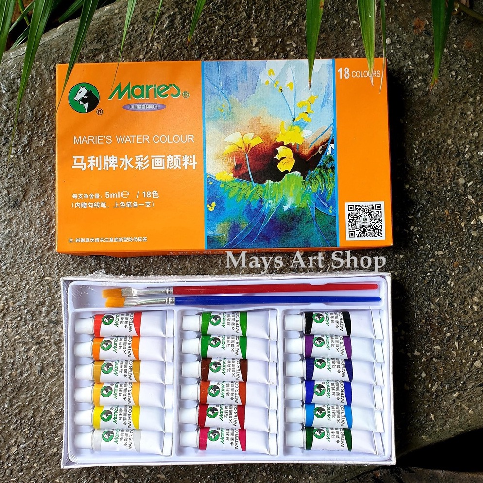 

Barang Pilihan Maries Watercolor 18x5ml dan 12 x 5ml Cat Air Maries 18 dan 12 Warna Watercolour E1327 63