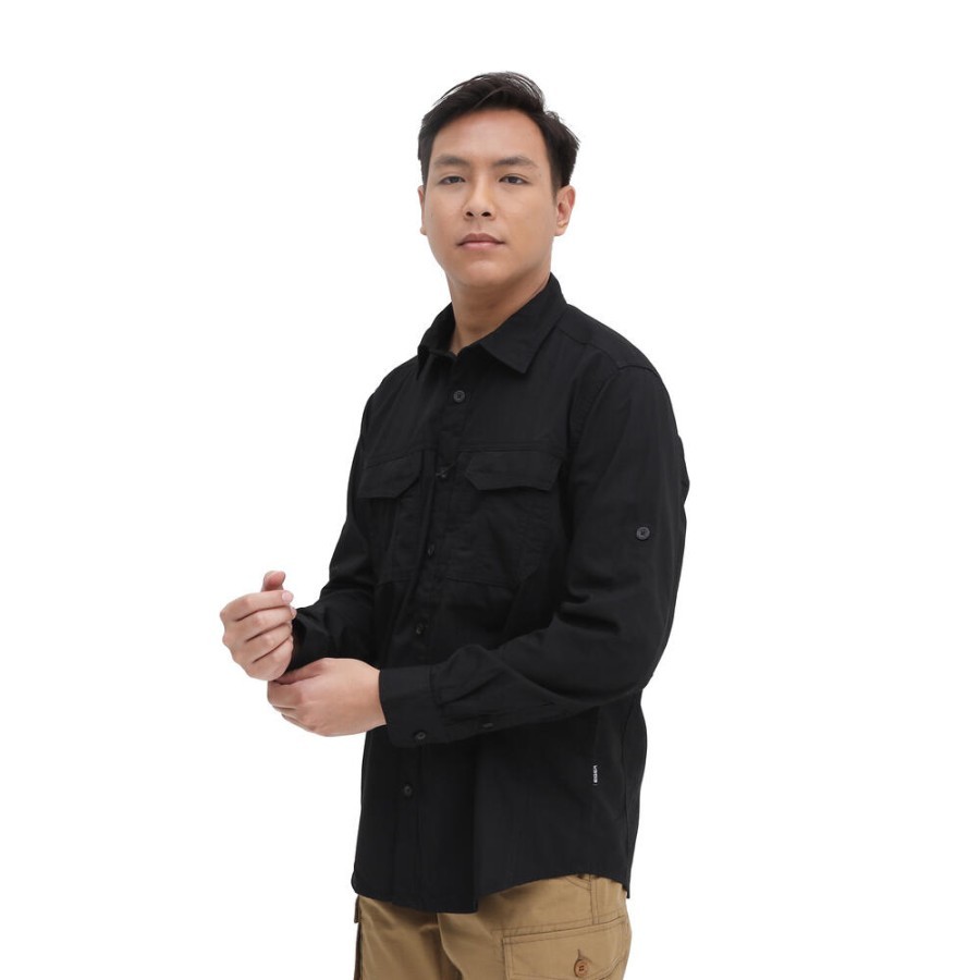 KEMEJA LENGAN PANJANG EIGER EVOLUTE 2.0 LS F1 SHIRT - BLACK