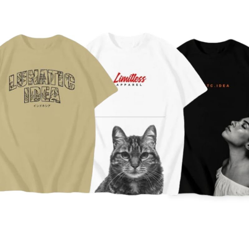 Paket isi 3pics kaos distro!!Kaos pria dan wanita||Kaos distro||Kaos pria dewasa