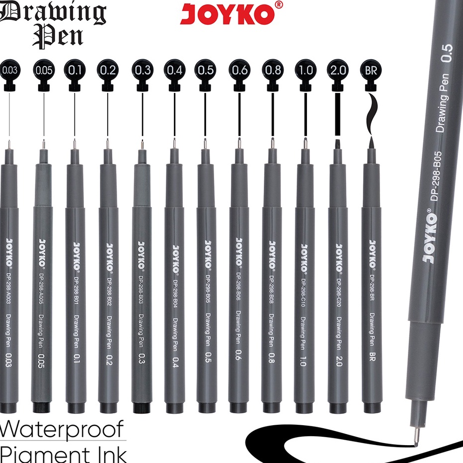 

Laris Drawing Pen Pena Gambar Joyko DP29 1 Pcs Wateroof Pment Ink