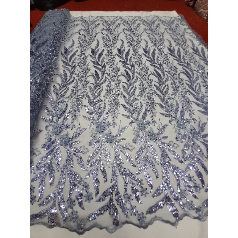 Murah Kain Tile Full Payet Batu Untuk Kebaya Penggantin Terbaru/Kain Tile Payet Harga Persetengah Me