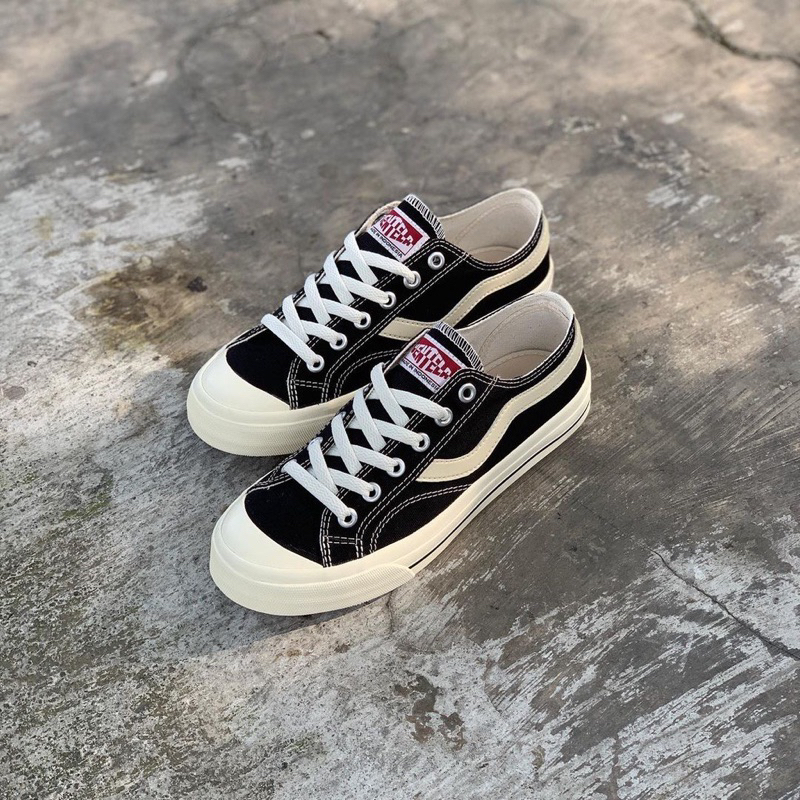 SEPATU VENTELA PUBLIC LOW BLACK NATURAL, GREY ( Abu ) & CREAM - Sepatu Sneakers Canvas Pria/Wanita V