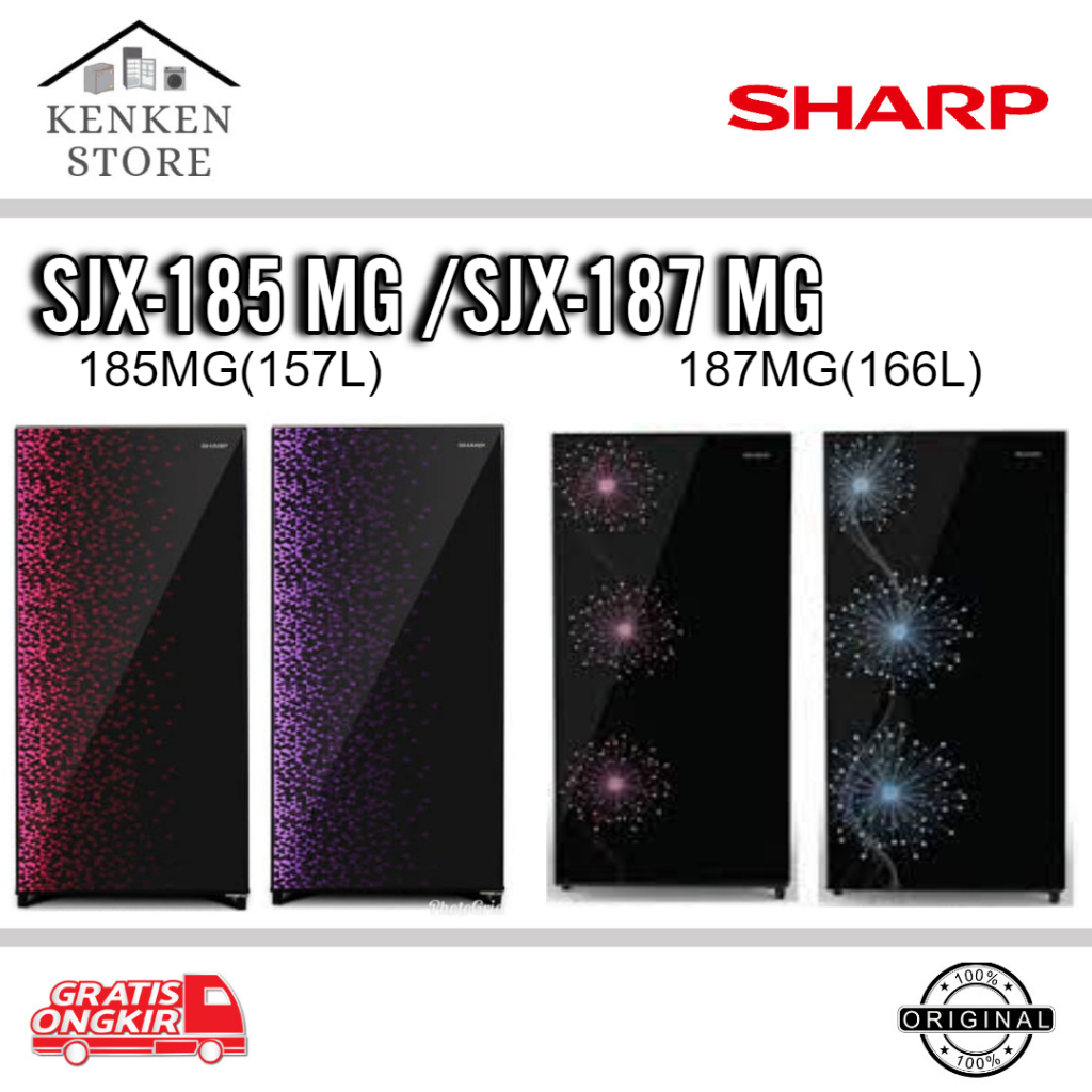 KULKAS SHARP 1 PINTU SJX-185MG | SJX-187MG SHINE SERRIES