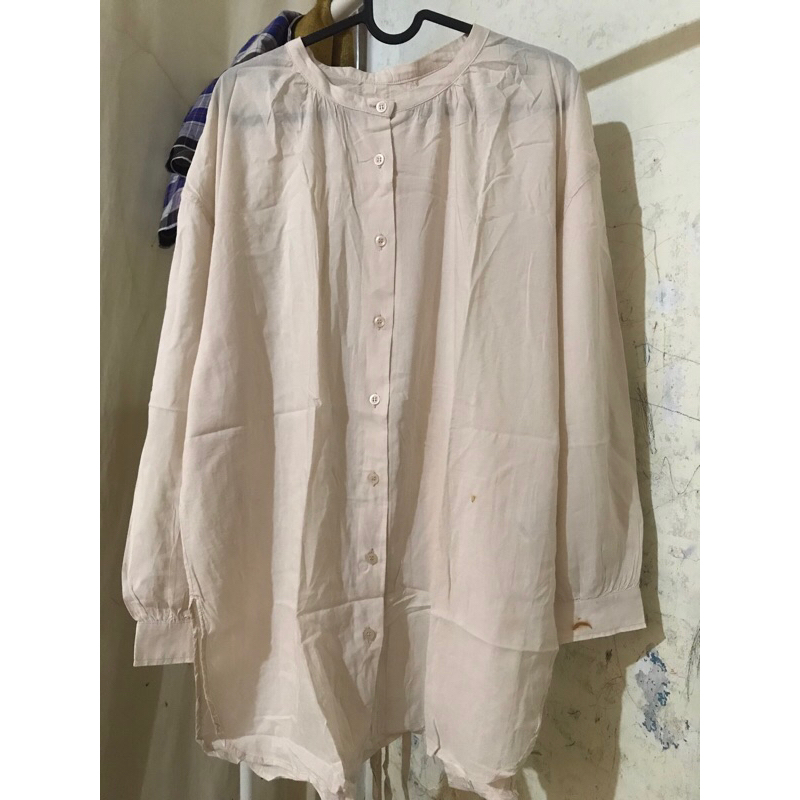 prelove kemeja tunik polos bahan katun