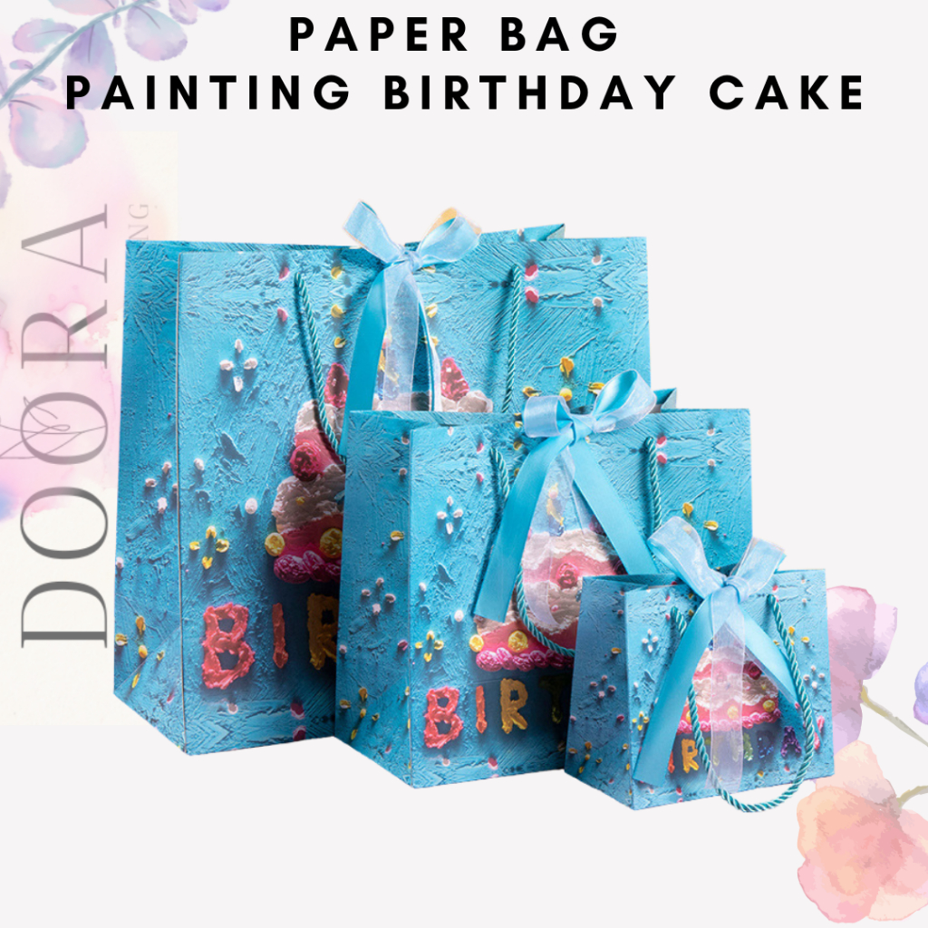 

Paper Bag Painting Birthday Blue
