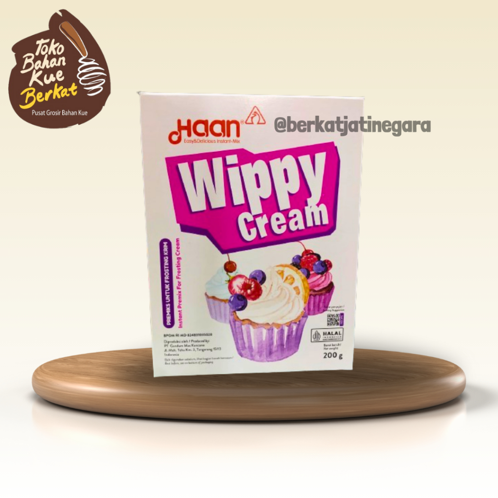 

WIPPY CREAM HAAN 200 GR/ WHIPPY CREAM INSTANT TOPPING POWDER 200 GR