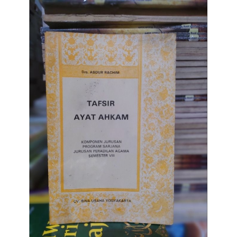Buku Agama Tafsir Ayat Ahkam