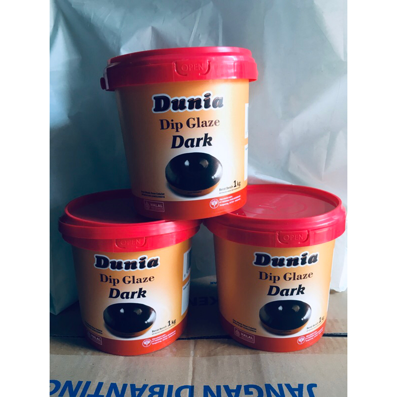 

Dunia dip Glaze Eco DARK 1kg bisa utk Cromboloni