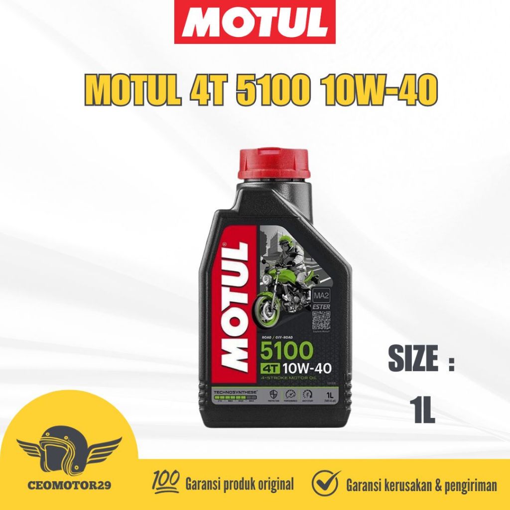 MOTUL 4 TAK 5100 10W40 1L OLI MESIN MOTOR KUALITAS PREMIUM ORIGINAL