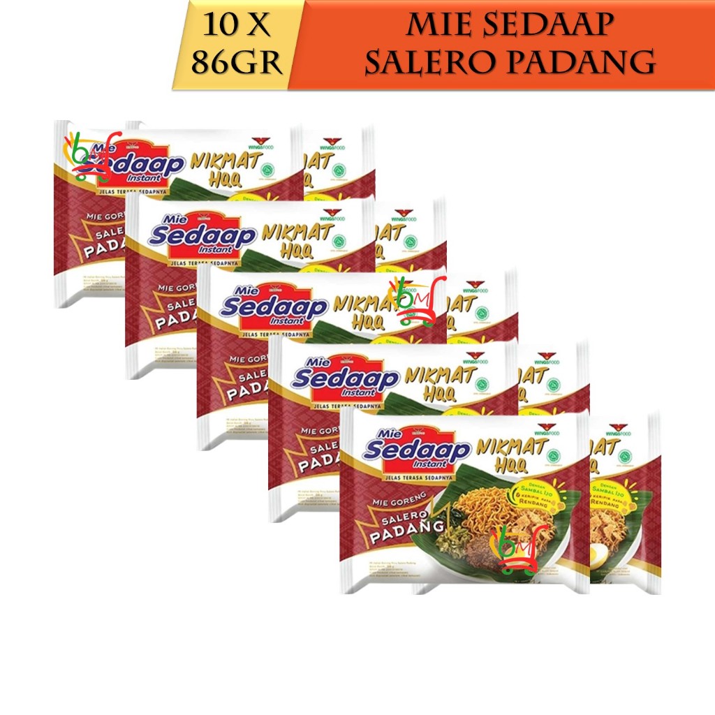 

10PCS Mie Sedaap Goreng Salero Padang Nikmat HQQ