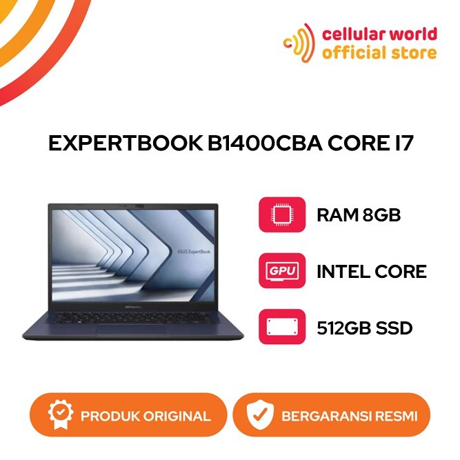 Asus Expertbook B1400CBA Core i7 8GB/512GB 14" - Black