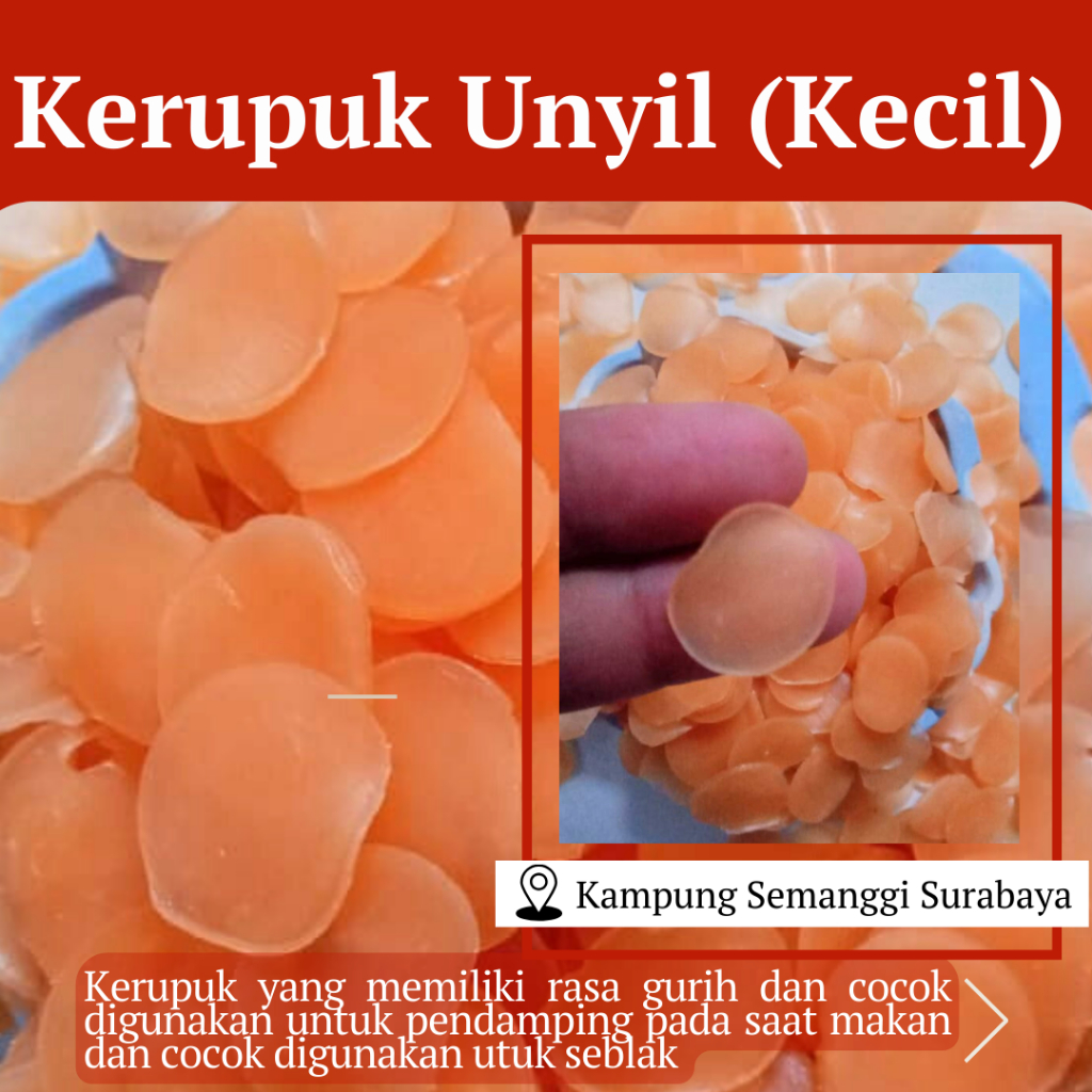 

Kerupuk unyil kecil, Kerupuk Gado gado, ketoprak , Kerupuk Seblak, Kerupuk Mentah, Kerupuk termurah, agen kerupuk surabaya COD