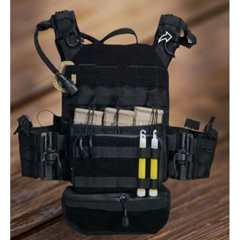 bodyvest Nakula hitam  tactical rompi  brimob