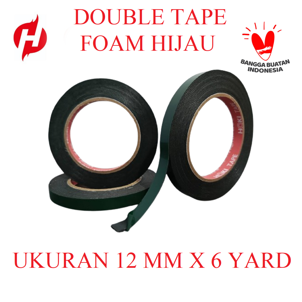 

Double Tape Busah Foam Hijau 888 tape 12mm×5m full _______066