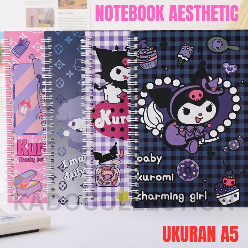 

Buku Tulis Sekolah A5 Sanrio Kuromi / Notebook Anak SD SMP Cinamoroll Murah