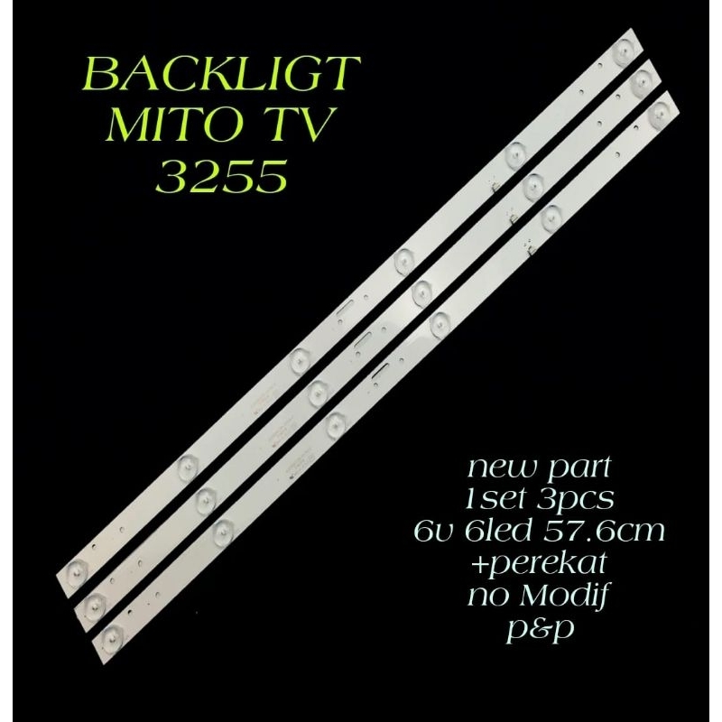 lampu led bl backlight tv mito 3255 6led 6k