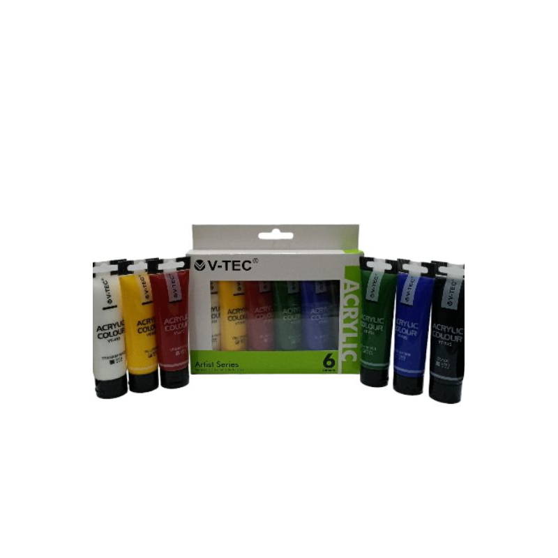 

Cat Acrylic V-tec set lukis 6 warna VT-635A