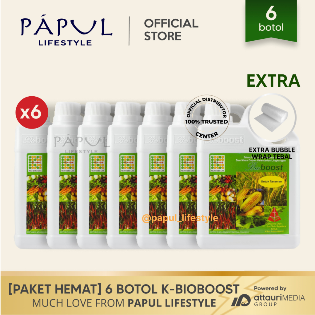 [PAKET HEMAT] 6 Botol K BioBoost K Link Original Pupuk Cair Organik Hayati Bio Bos BioBos Boost 1 Li