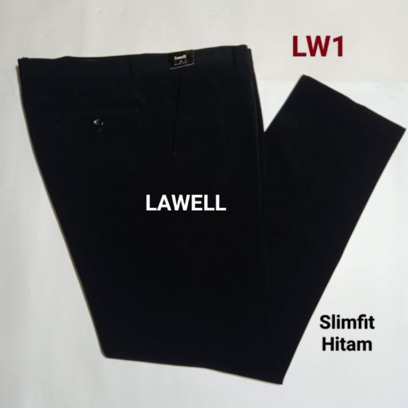 Celana Panjang Pria Kain Formal Model Slimfit dan Reguler Merek Lawell Branded Original